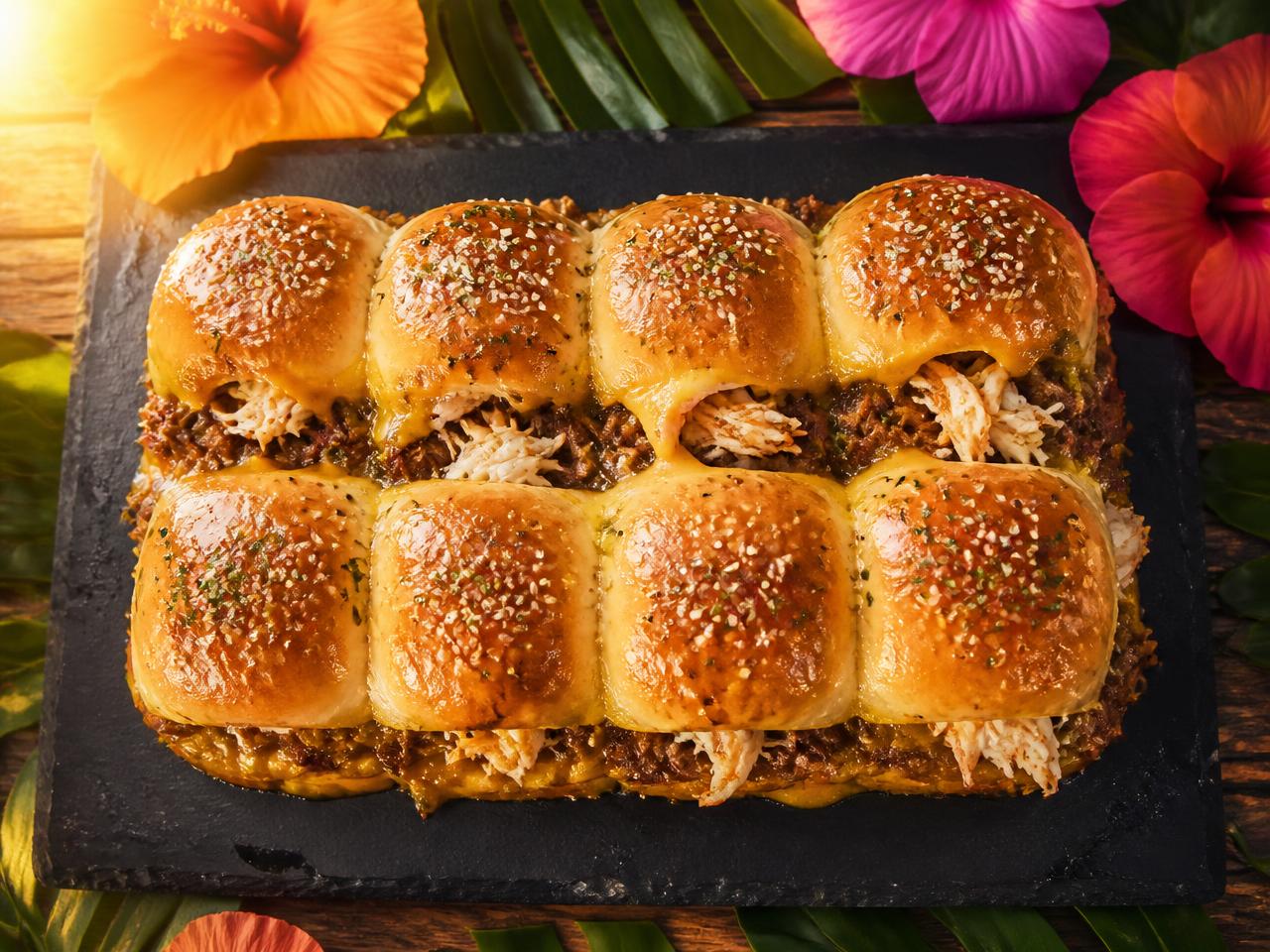 Island Butter Pan with ten buttery rolls and fillings
